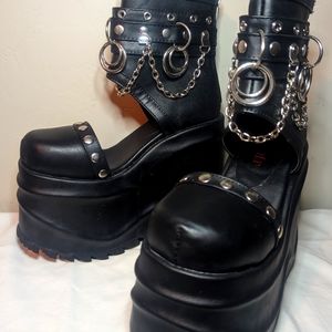 Goth Platform Boots Size 6